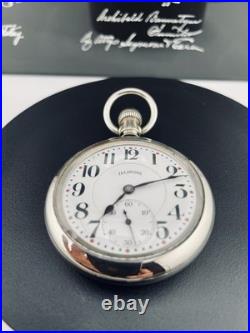 Illinois Stewart Special 16s Pocket Watch 19 J in a Swing Out Display Back Case