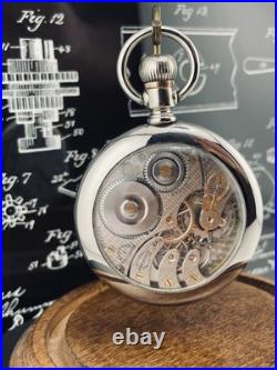 Illinois Stewart Special 16s Pocket Watch 19 J in a Swing Out Display Back Case