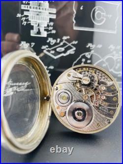 Illinois Stewart Special 16s Pocket Watch 19 J in a Swing Out Display Back Case