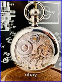 Illinois Stewart Special 16s Pocket Watch 19 J in a Swing Out Display Back Case