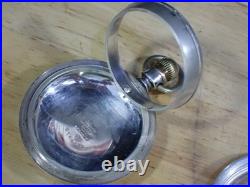 Illinois W. C. Co. Hercules 4 Swing Out Pocket Watch Case Gold Inlaid Bald Eagle