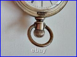 Illinois Watch Co. 1883 Pocket Watch 459218 Model 2 18s Coin Silver Hunter Case