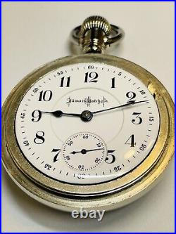 Illinois Watch Co. Bunn Special 23j 18s Pocket Watch in a 59mm Display Back Case