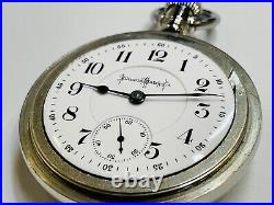 Illinois Watch Co. Bunn Special 23j 18s Pocket Watch in a 59mm Display Back Case
