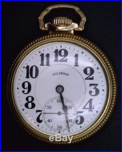 Illinois Watch Co. Bunn Special Size 16 21 Jewel Gold Filled Case 60 HR Motor