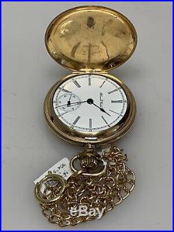 Illinois Watch Co. Gold Filled 18s 11 Jewels 81 Hunter Case Ticking