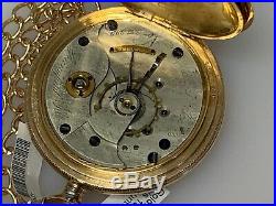 Illinois Watch Co. Gold Filled 18s 11 Jewels 81 Hunter Case Ticking