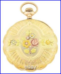 Illinois Watch Company 14k Gold Solid Case Pocket Watch Circa 1908