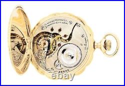 Illinois Watch Company 14k Gold Solid Case Pocket Watch Circa 1908