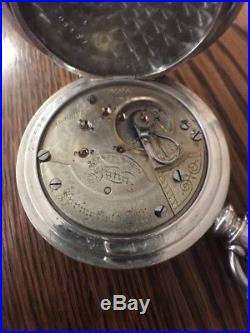 Illinois pocket watch, Bunn, 17 jewel, 18 Size, In a Coin Silver 4 Oz. Case