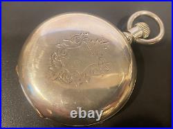 Illinois size 18 massive 6oz coin silver Hunter Case Pocket watch 1887