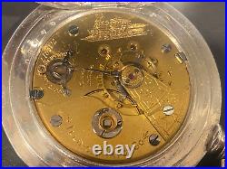 Illinois size 18 massive 6oz coin silver Hunter Case Pocket watch 1887