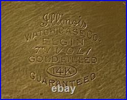 Illlinois Watch Case Co Elgin Tivoli 14k Gold Filled Pocket Watch Case 43mm