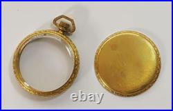 Illlinois Watch Case Co Elgin Tivoli 14k Gold Filled Pocket Watch Case 43mm
