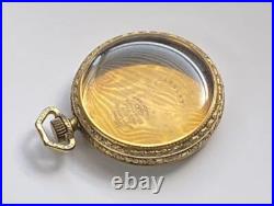 Illlinois Watch Case Co Elgin Tivoli 14k Gold Filled Pocket Watch Case 43mm