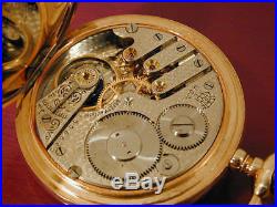 Incredible 16s Trenton 15J 14K Gold Filled Hunter Case Pocket Watch Not Hamilton