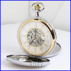 Infije Pocket Watch Triple Case Movement Mechanical To View