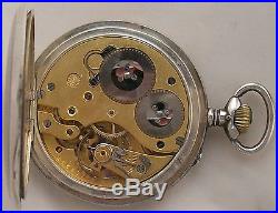 International Watch Co. Pocket Watch open face Silver case 52 mm. In diameter
