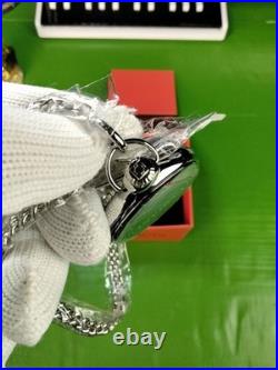 Invicta Classic Vintage Quartz Pocket Watch 34400 SS Case/Chain Black Dial WR30M