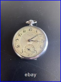 Invicta Pocket Watch 15j Platinine Nickel Chrome Case Swiss Made Works Vintage