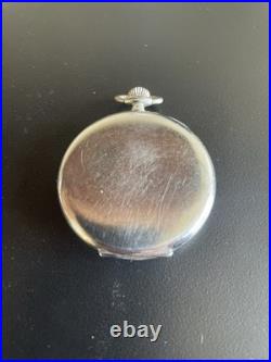 Invicta Pocket Watch 15j Platinine Nickel Chrome Case Swiss Made Works Vintage