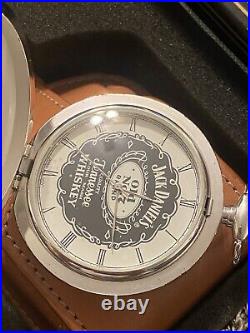 Jack Daniel's. 925 Silver Pocket Watch Limited Rare Case Sterling Silver NEW