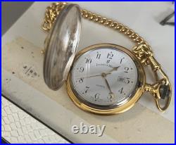 Jacques de Manoir Vintage Pocket Watch Quartz Full Hunter 48mm Box