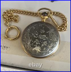 Jacques de Manoir Vintage Pocket Watch Quartz Full Hunter 48mm Box