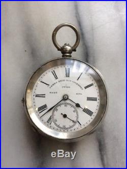 James Reid & Co Coventry Antique 935 Silver Cased Pocket Watch