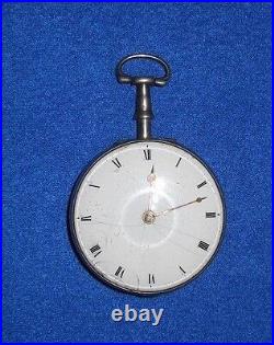 Jas Malbranche London Cased Open Faced Fuzee Pocket Watch C. 1807