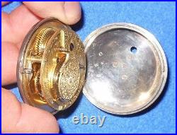 Jas Malbranche London Cased Open Faced Fuzee Pocket Watch C. 1807