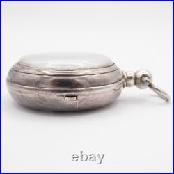Jno. Strachan Silver Pair Case Key Wind Fusee Antique Pocket Watch, Keeps Time
