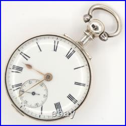 Jno. Strachan Silver Pair Case Key Wind Fusee Antique Pocket Watch, Keeps Time