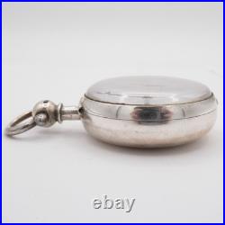 Jno. Strachan Silver Pair Case Key Wind Fusee Antique Pocket Watch, Keeps Time