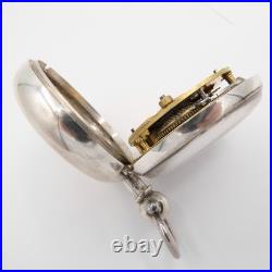Jno. Strachan Silver Pair Case Key Wind Fusee Antique Pocket Watch, Keeps Time