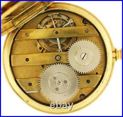 Jules Jurgensen Watch, Tourbillon-Thermometer, 18k YG Very Rare Hunter Case