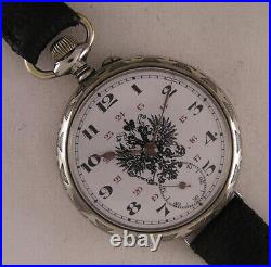 Just Serviced Russian Award Beaucourt 1900 French Remarkable Case Wrist Watch