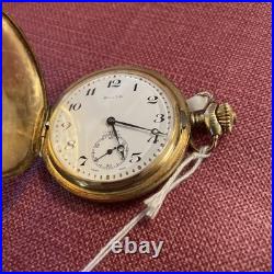 Keeps Time BLITA Pocket Watch 17 Jewels Hunters Gold Filled Case Pulsation