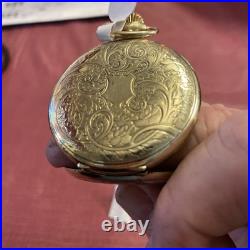 Keeps Time BLITA Pocket Watch 17 Jewels Hunters Gold Filled Case Pulsation