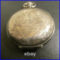 Keystone Pocket Watch Hunter Coin Silver Champion Case