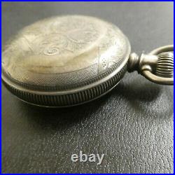 Keystone Pocket Watch Hunter Coin Silver Champion Case