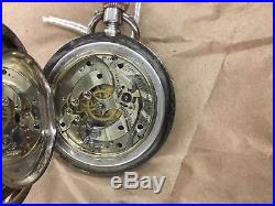 Keywind Charles E Jacot original silver case pocket watch