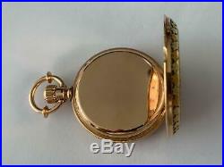 Killer 16 Size Multi-color Hunting Case Jockey & Horse 14k Gold Pocket Watch