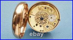 LARGE VERGE FUSEE DOCTORS POCKET WATCH in GOLD PAIR CASES HM 1806