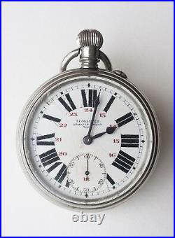 LONGINES POCKET WATCH for Serbian Royal Railroad ca1900s with case