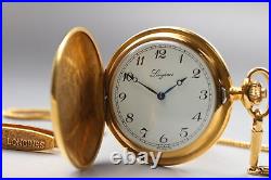LONGINES Pocket Watch 5108 878 Gold Stainless Case White Dial MT From JAPAN Y290