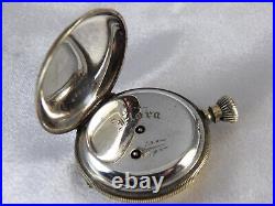 LOOK Antique Pocket Watch Hunting Case Engraved 8S Key Set Key Wind Gorgeous