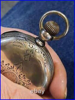 LOW# Peoria Watch Co. 15j Hunting Case TRULY RARE MOVEMENT RUNS circa 1888