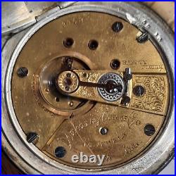 LOW# Peoria Watch Co. 15j Hunting Case TRULY RARE MOVEMENT RUNS circa 1888
