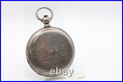 LUTZ BROTHERS LOCLE 63914 13j SILVER CASE KEYWIND HIGH GRADE POCKET WATCH (JC)